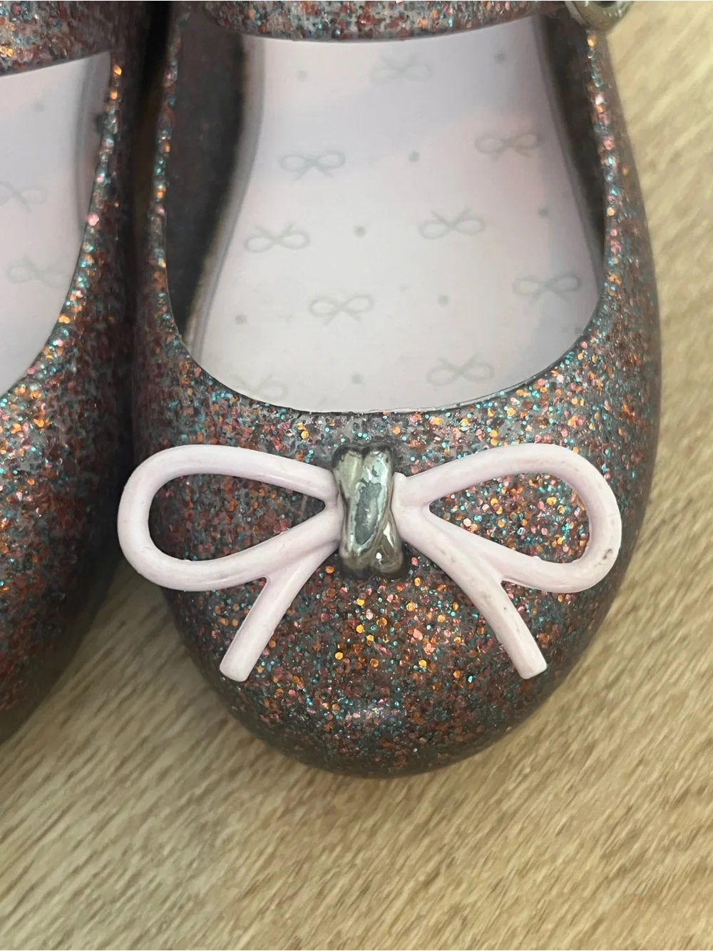 Mini Melissa Glitter Mary Janes with signature fruity scent!